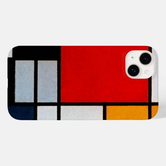 Mondriaan - Samenstelling met grote rode vliegtuig Case-Mate iPhone Case (Achterkant (horizontaal))