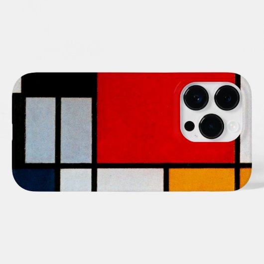 Mondriaan - Samenstelling met grote rode vliegtuig Case-Mate iPhone Case (Achterkant (horizontaal))