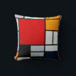 Mondriaan - Samenstelling met grote rode vliegtuig Kussen<br><div class="desc">Piet Mondriaans populaire schilderij, Compositie met groot rood vliegtuig.</div>