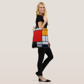 Mondriaan - Samenstelling met grote rode vliegtuig Tote Bag (Op model)