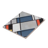 Mondriaan Samenstelling met rood, blauw, zwart, ge Tegeltje (Zijkant)