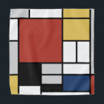 Mondriaan schilderend rood vlak Geel zwart Geel Bl Bandana<br><div class="desc">De samenstelling met Large Red Plane, Yellow, Black, Grey en Blue Piet Mondrian begon de definitieve abstracte schilderijen te creëer in de jaren 20 waarvoor hij het meest bekend staat. Hij hield zijn palet beperkt tot wit, zwart en grijs naast de drie primaire kleuren, rood, geel en blauw. Zijn samenstellingen...</div>