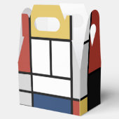 Mondriaan schilderend rood vlak Geel zwart Geel Bl Bedankdoosjes (Geopend)