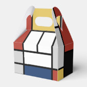 Mondriaan schilderend rood vlak Geel zwart Geel Bl Bedankdoosjes (Voorkant Zijde)