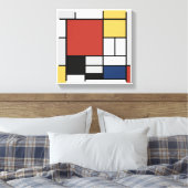Mondriaan schilderend rood vlak Geel zwart Geel Bl Canvas Afdruk (Insitu (Slaapkamer))