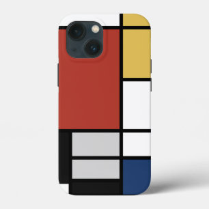 Mondriaan schilderend rood vlak Geel zwart Geel Bl Case-Mate iPhone Case