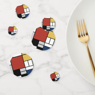 Mondriaan schilderend rood vlak Geel zwart Geel Bl Confetti