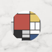 Mondriaan schilderend rood vlak Geel zwart Geel Bl Confetti (Kleine voorkant)