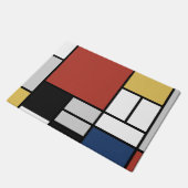 Mondriaan schilderend rood vlak Geel zwart Geel Bl Deurmat (Schuin)