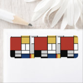 Mondriaan schilderend rood vlak Geel zwart Geel Bl Etiket (Insitu)
