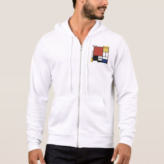 Mondriaan schilderend rood vlak Geel zwart Geel Bl Hoodie