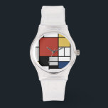 Mondriaan schilderend rood vlak Geel zwart Geel Bl Horloge<br><div class="desc">De samenstelling met Large Red Plane, Yellow, Black, Grey en Blue Piet Mondrian begon de definitieve abstracte schilderijen te creëer in de jaren 20 waarvoor hij het meest bekend staat. Hij hield zijn palet beperkt tot wit, zwart en grijs naast de drie primaire kleuren, rood, geel en blauw. Zijn samenstellingen...</div>