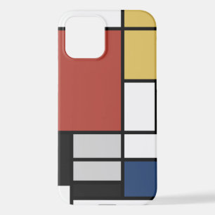 Mondriaan schilderend rood vlak Geel zwart Geel Bl iPhone 12 Hoesje