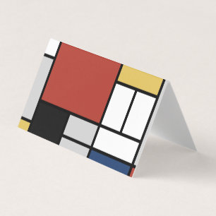 Mondriaan schilderend rood vlak Geel zwart Geel Bl Kaart