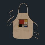 Mondriaan schilderend rood vlak Geel zwart Geel Bl Kinder Schort<br><div class="desc">De samenstelling met Large Red Plane, Yellow, Black, Grey en Blue Piet Mondrian begon de definitieve abstracte schilderijen te creëer in de jaren 20 waarvoor hij het meest bekend staat. Hij hield zijn palet beperkt tot wit, zwart en grijs naast de drie primaire kleuren, rood, geel en blauw. Zijn samenstellingen...</div>