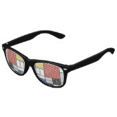 Mondriaan schilderend rood vlak Geel zwart Geel Bl Kinder Zonnebril (Gekanteld)