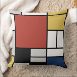 Mondriaan schilderend rood vlak Geel zwart Geel Bl Kussen<br><div class="desc">De samenstelling met Large Red Plane, Yellow, Black, Grey en Blue Piet Mondrian begon de definitieve abstracte schilderijen te creëer in de jaren 20 waarvoor hij het meest bekend staat. Hij hield zijn palet beperkt tot wit, zwart en grijs naast de drie primaire kleuren, rood, geel en blauw. Zijn samenstellingen...</div>