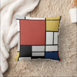 Mondriaan schilderend rood vlak Geel zwart Geel Bl Kussen<br><div class="desc">De samenstelling met Large Red Plane, Yellow, Black, Grey en Blue Piet Mondrian begon de definitieve abstracte schilderijen te creëer in de jaren 20 waarvoor hij het meest bekend staat. Hij hield zijn palet beperkt tot wit, zwart en grijs naast de drie primaire kleuren, rood, geel en blauw. Zijn samenstellingen...</div>