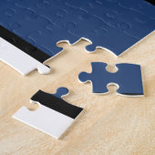 Mondriaan schilderend rood vlak Geel zwart Geel Bl Legpuzzel (Zijkant)