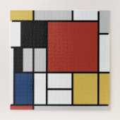 Mondriaan schilderend rood vlak Geel zwart Geel Bl Legpuzzel (Horizontaal)