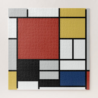 Mondriaan schilderend rood vlak Geel zwart Geel Bl Legpuzzel