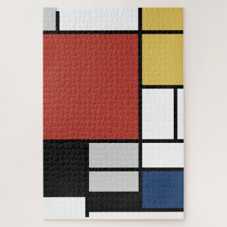 Mondriaan schilderend rood vlak Geel zwart Geel Bl Legpuzzel