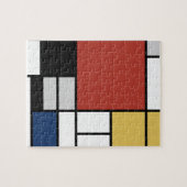 Mondriaan schilderend rood vlak Geel zwart Geel Bl Legpuzzel (Horizontaal)