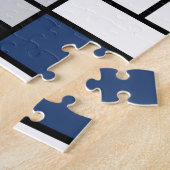 Mondriaan schilderend rood vlak Geel zwart Geel Bl Legpuzzel (Zijkant)