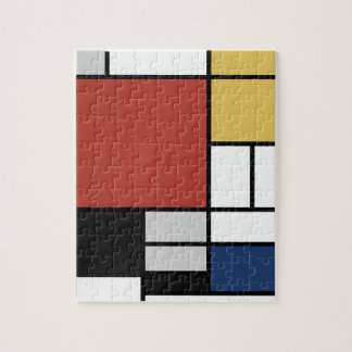 Mondriaan schilderend rood vlak Geel zwart Geel Bl Legpuzzel