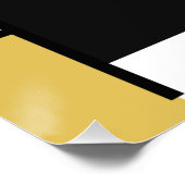 Mondriaan schilderend rood vlak Geel zwart Geel Bl Perfect Poster (Hoek)