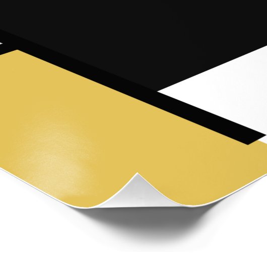 Mondriaan schilderend rood vlak Geel zwart Geel Bl Perfect Poster (Hoek)