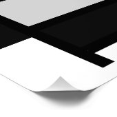 Mondriaan schilderend rood vlak Geel zwart Geel Bl Perfect Poster (Hoek)