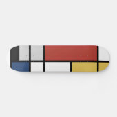 Mondriaan schilderend rood vlak Geel zwart Geel Bl Persoonlijk Skateboard (Horizontaal)