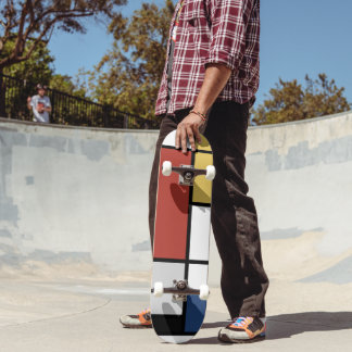 Mondriaan schilderend rood vlak Geel zwart Geel Bl Persoonlijk Skateboard