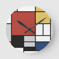 Mondriaan schilderend rood vlak Geel zwart Geel Bl