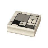 Mondriaan schilderend rood vlak Geel zwart Geel Bl Rubberstempel (Stempel)