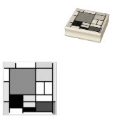 Mondriaan schilderend rood vlak Geel zwart Geel Bl Rubberstempel (Gestempeld)