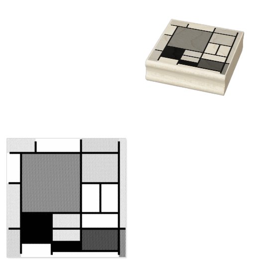 Mondriaan schilderend rood vlak Geel zwart Geel Bl Rubberstempel (Gestempeld)