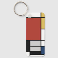 Mondriaan schilderend rood vlak Geel zwart Geel Bl