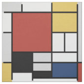 Mondriaan schilderend rood vlak Geel zwart Geel Bl Stof (Swatch)