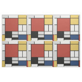 Mondriaan schilderend rood vlak Geel zwart Geel Bl Stof (Fat Quarter)