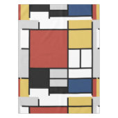 Mondriaan schilderend rood vlak Geel zwart Geel Bl Tafelkleed (Voorkant)