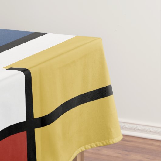Mondriaan schilderend rood vlak Geel zwart Geel Bl Tafelkleed (Voorbeeld)
