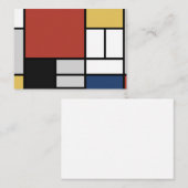 Mondriaan schilderend rood vlak Geel zwart Geel Bl Visitekaartje (Voorkant / Achterkant)