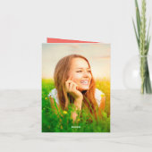 Mondriaan Simple Color Blocks Afstuderen Foto Bedankkaart (Achterkant)