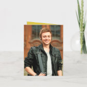 Mondriaan Simple Color Blocks Afstuderen Foto Bedankkaart (Achterkant)