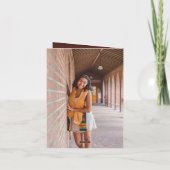 Mondriaan Simple Color Blocks Afstuderen Foto Bedankkaart (Achterkant)