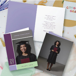 Mondriaan Simple Color Blocks Afstuderen Foto Bedankkaart