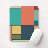 Mondriaan stijl Abstracte geometrische kunst retro Muismat (Met muis)