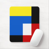 Mondriaan stijl Abstracte geometrische kunst retro Muismat (Met muis)